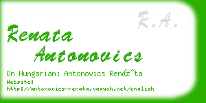 renata antonovics business card